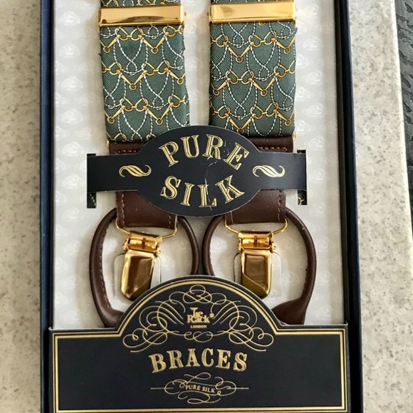 Tie Rack Accessories Nib Tie Rack London Pure Silk Braces